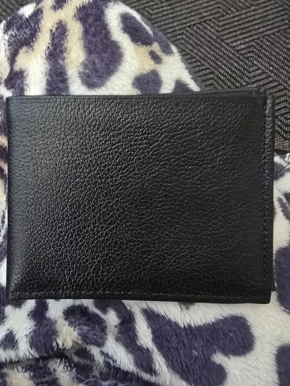 Men's Black Leather Wallet Card & Key Holder